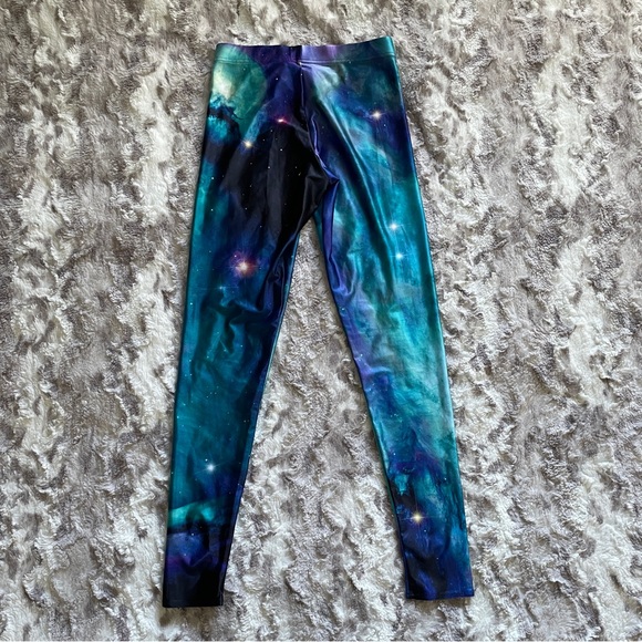 BlackMilk Galaxy Teal Leggings - Picture 6 of 8